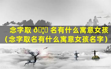 念字取 🦅 名有什么寓意女孩（念字取名有什么寓意女孩名字）